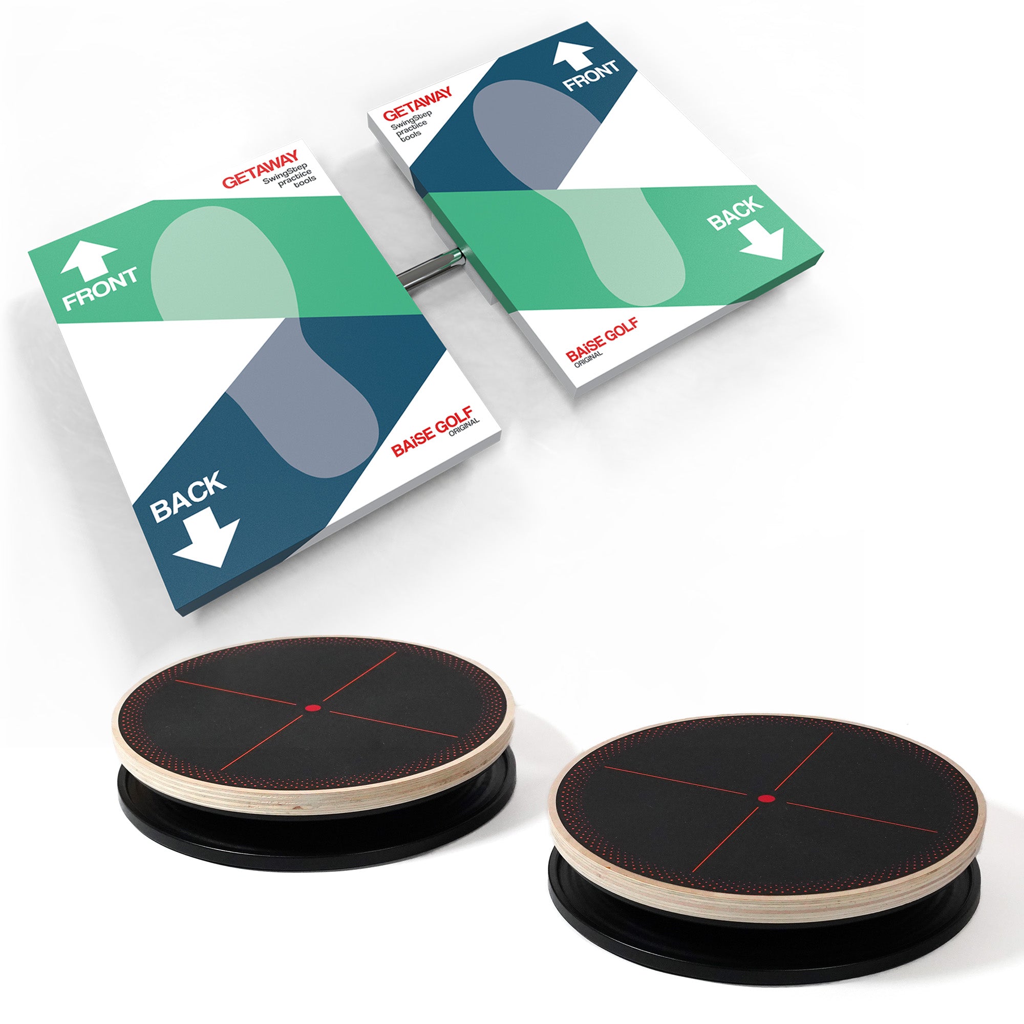 【プロゴルファー片山晋呉さんおすすめ】セットでお買い得 ゴルフ練習器具 GETAWAY(ゲッタウェイ) スウィング ステップ プラクティス ツールズ+GETAXIS(ゲットアクシス)股関節トレーナー