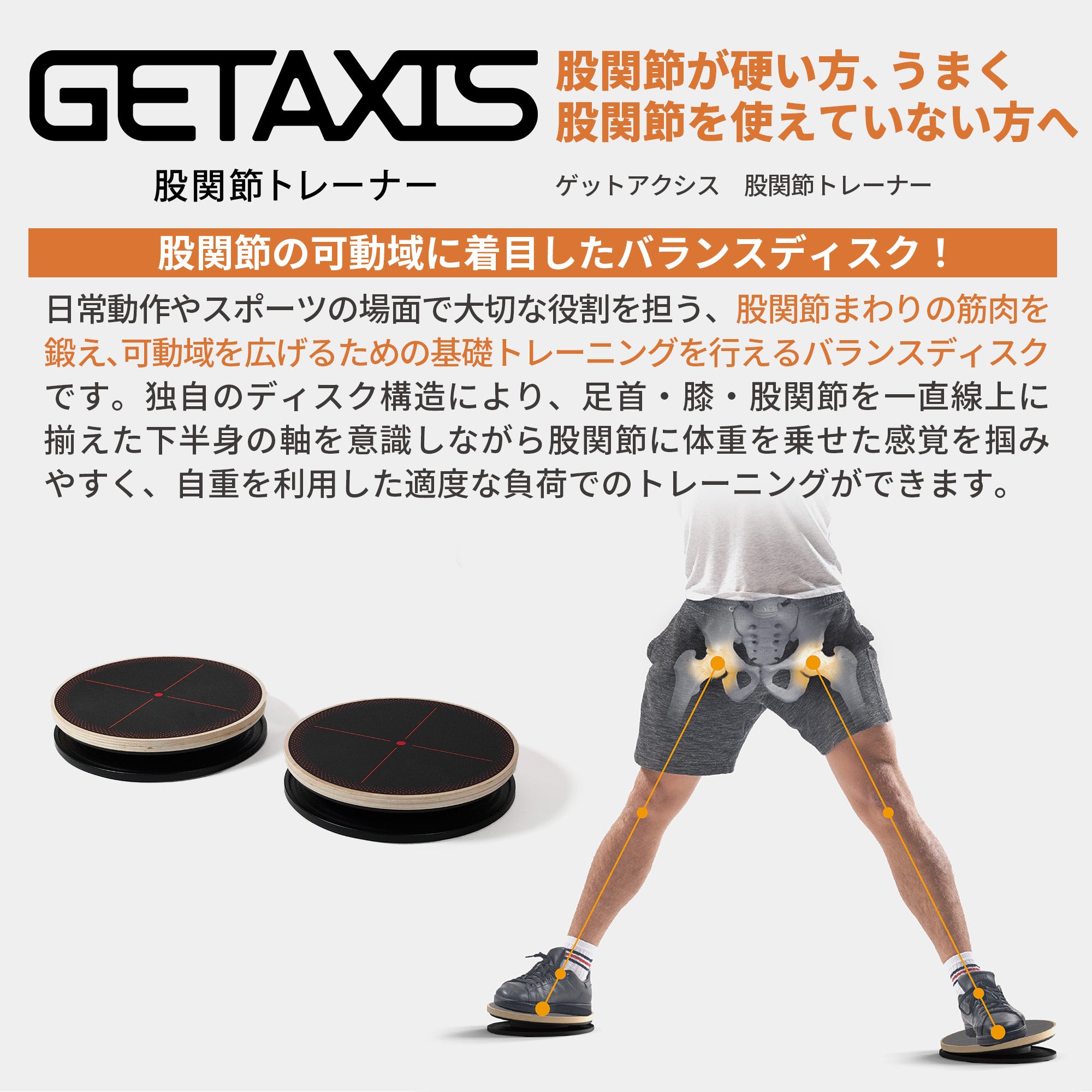 【プロゴルファー片山晋呉さんおすすめ】GETAXIS（ゲットアクシス） 股関節トレーナー